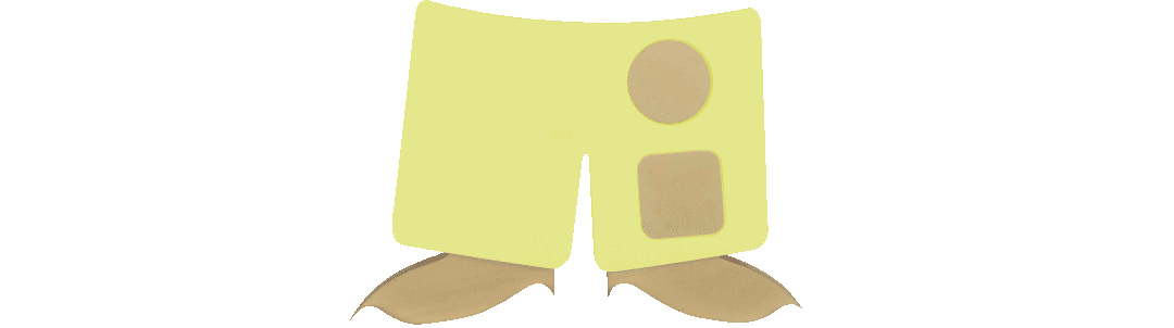 spodenki żółte